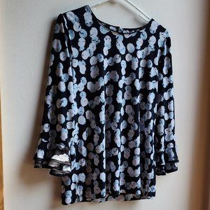 Karl Lagerfeld Paris Ruffled Sleeve Blouse Size Small